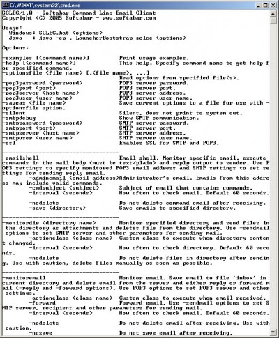 Softabar Command Line Email Client 1.0 screenshot Softabar Command Line Email Client 1.0 screenshot