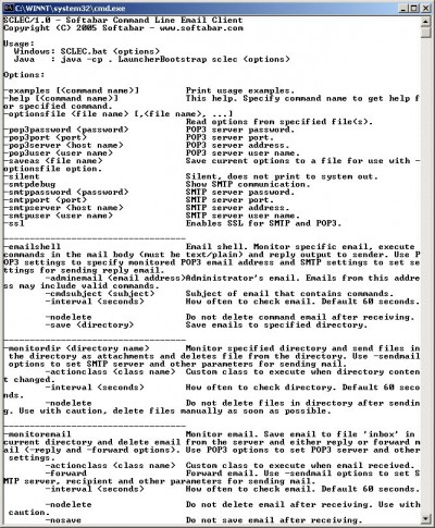 Softabar Command Line Email Client 1.1 screenshot Softabar Command Line Email Client 1.1 screenshot