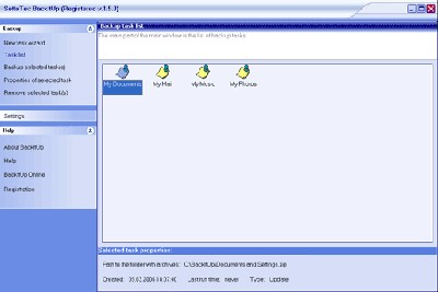 SoftoTec BackItUp 1.5.0 screenshot SoftoTec BackItUp 1.5.0 screenshot