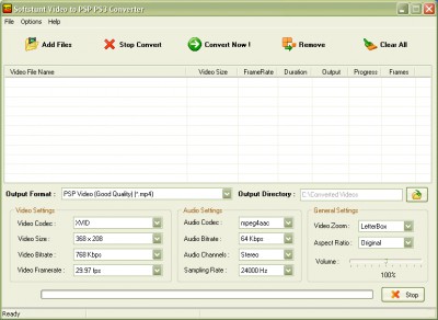 Softstunt Video to PSP PS3 Converter 2.0 screenshot Softstunt Video to PSP PS3 Converter 2.0 screenshot