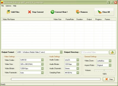 Softstunt Video to SWF and FLV Converter 2.0 screenshot