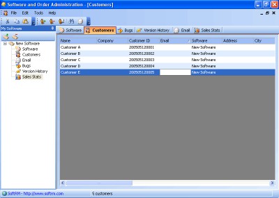 Software and Order Administration 3.6.8 screenshot Software and Order Administration 3.6.8 screenshot