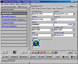 Software Organizer Deluxe 2.6 screenshot Software Organizer Deluxe 2.6 screenshot