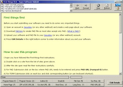 Software Submit 0.2 screenshot