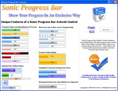 Sonic Progress Bar Control 1.0 screenshot Sonic Progress Bar Control 1.0 screenshot