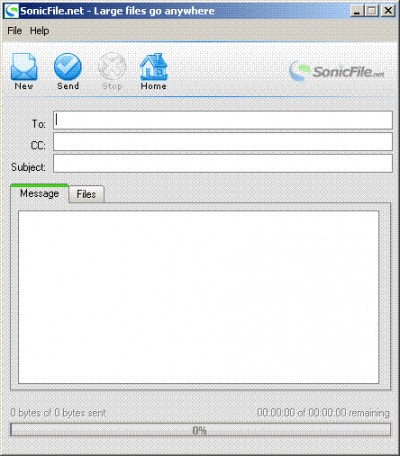 SonicFile - Send Large Files in Email 2.1.01 screenshot