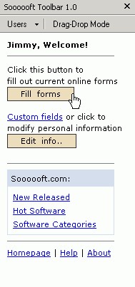 Soooooft Toolbar 1.00 screenshot Soooooft Toolbar 1.00 screenshot