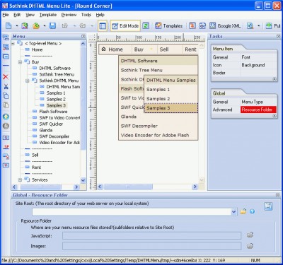 Sothink DHTML Menu Lite 8.1 screenshot Sothink DHTML Menu Lite 8.1 screenshot