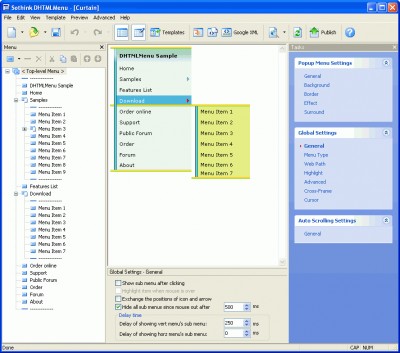 Sothink DHTMLMenu Builder 7.0 screenshot Sothink DHTMLMenu Builder 7.0 screenshot