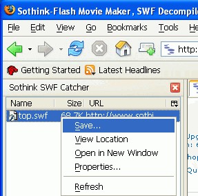 Sothink SWF Catcher for Firefox - Free 1.0 screenshot Sothink SWF Catcher for Firefox - Free 1.0 screenshot