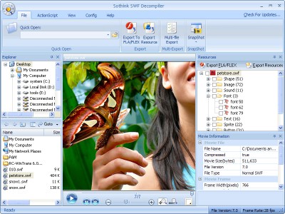 Sothink SWF Decoder-swfdec 3.7 screenshot Sothink SWF Decoder-swfdec 3.7 screenshot