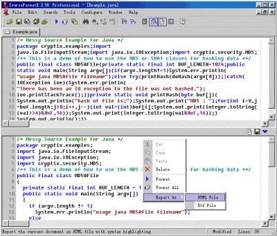 SourceFormatX Source Code Formatter 2.56 screenshot SourceFormatX Source Code Formatter 2.56 screenshot