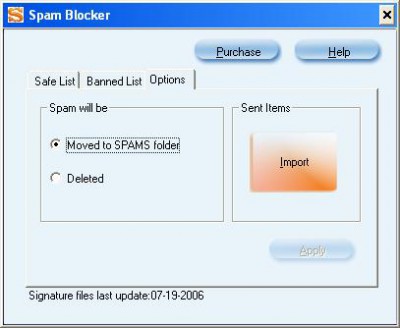Spam Blocker 1.0.0.1 screenshot