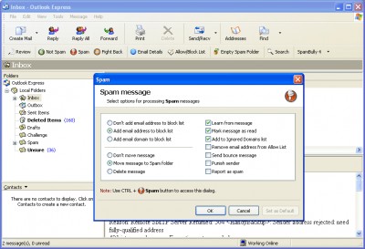 Spam Bully 4 for Outlook Express 4.0.0.12 screenshot