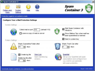 Spamcontainer 3.0 screenshot
