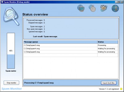 SpamMonitor 1.6.2.0 screenshot SpamMonitor 1.6.2.0 screenshot