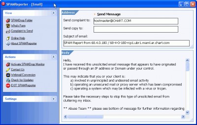 SPAMReporter 2.0 screenshot