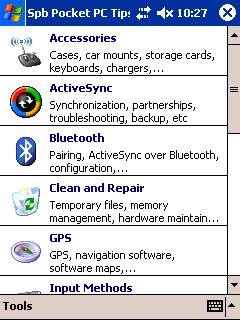 Spb Pocket Pc Tips Tricks 1.5 screenshot Spb Pocket Pc Tips Tricks 1.5 screenshot