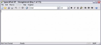 SpeechPad XP 1.00 screenshot SpeechPad XP 1.00 screenshot