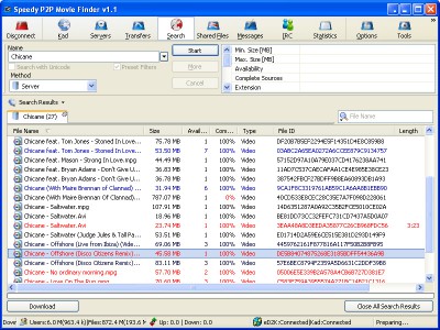 Speedy P2P Movie Finder 1.6 screenshot