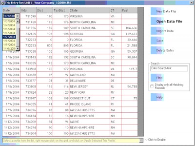 Spinnaker Fuel Tax Program 4.01 screenshot Spinnaker Fuel Tax Program 4.01 screenshot