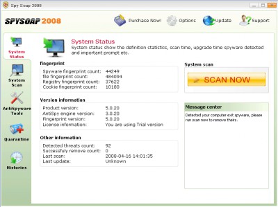 Spy Soap 5.0.21 screenshot Spy Soap 5.0.21 screenshot