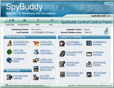 SpyBuddy 3.7 screenshot SpyBuddy 3.7 screenshot
