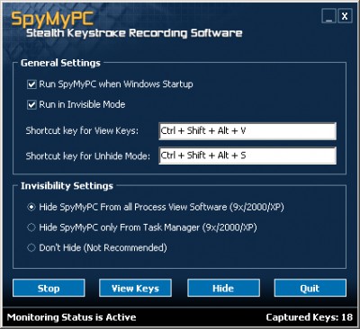 SpyMyPC 2.5 screenshot