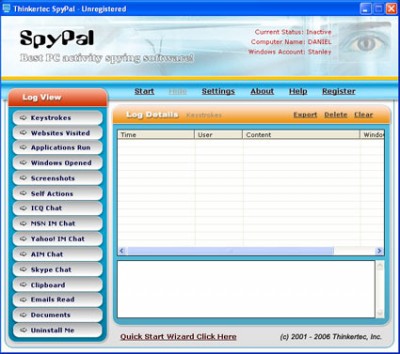 SpyPal 2007 3.3 screenshot SpyPal 2007 3.3 screenshot