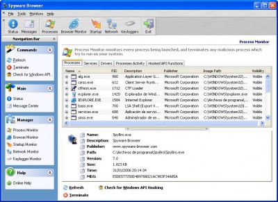 Spyware Browser 7 screenshot