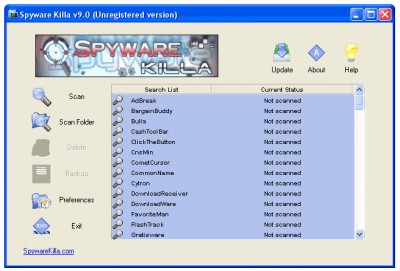 Spyware Killa Italian Version 9.0 screenshot Spyware Killa Italian Version 9.0 screenshot