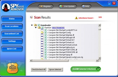 Spyware Remover SE 2009 1.14.7.1 screenshot
