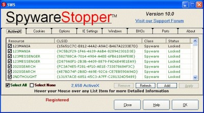 SpywareStopper 10.0 screenshot