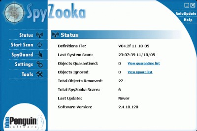 SpyZooka - Spyware Remover 2.6 screenshot SpyZooka - Spyware Remover 2.6 screenshot
