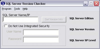 SQL Server Version Checker 1.0.5 screenshot SQL Server Version Checker 1.0.5 screenshot