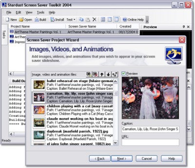 Stardust Screen Saver Toolkit 2004 4.0.0.206 screenshot Stardust Screen Saver Toolkit 2004 4.0.0.206 screenshot