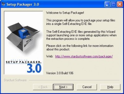 Stardust Setup Packager 3.0.104 screenshot Stardust Setup Packager 3.0.104 screenshot