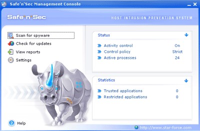 StarForce SafenSec Plus Anti-Spyware 2.21 screenshot StarForce SafenSec Plus Anti-Spyware 2.21 screenshot