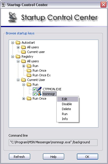 Startup Control Center 2.11 screenshot Startup Control Center 2.11 screenshot