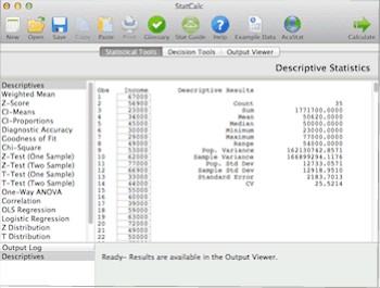 StatCalc 5.4.3 screenshot