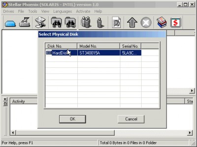 Stellar Phoenix Solaris-Intel - Data Recovery Soft 1.0 screenshot