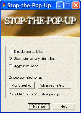 Stop-the-Pop-Up 2.54 screenshot