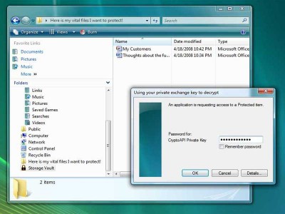 Storage Vault 1.1 screenshot Storage Vault 1.1 screenshot