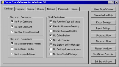 StormWindow 95 4.55 screenshot StormWindow 95 4.55 screenshot