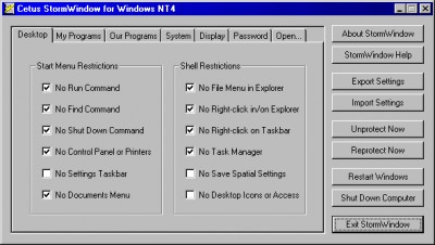 StormWindow NT 2.14 screenshot StormWindow NT 2.14 screenshot