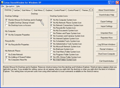 StormWindow XP 7.01 screenshot StormWindow XP 7.01 screenshot