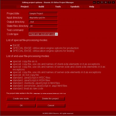 Stunnix JavaScript Obfuscator 3.1 screenshot Stunnix JavaScript Obfuscator 3.1 screenshot