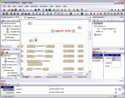 StyleVision Professional Edition 2006 screenshot StyleVision Professional Edition 2006 screenshot