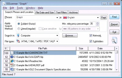 Subject Search Scanner 5.21 screenshot Subject Search Scanner 5.21 screenshot