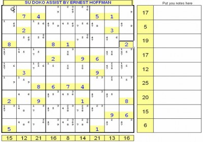 Sudoku Assist 1.1 screenshot Sudoku Assist 1.1 screenshot